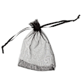 Miniatyrbillede 4 af 5: 200 Sorte Organza Bryllupsgaveposer Smykkeposer 9cm X 12cm