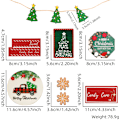 Miniatyrbilde 3 av 5: 3 sett julepynt til lagdelt brett Vinterpynt til lagdelt brett Sett Treplakater Vinterbordpynt Dekor