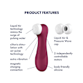 Pikkukuva 7 / 8: Satisfyer: Pro 2 Generation 3, Double AirPulse -vibraattori RED ABS plastic, Silicone