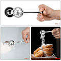 Miniatyrbild 3 av 5: Shaker Duster Sifter Dusting Wand För Meringue Pulver Socker Mjöl Konditorer Och Kryddor Rostfritt Stål