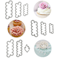 Miniatyrbillede 1 af 3: 9 stk. Fondant Icing Værktøj, 9 stk. Roser Nellike Peony 3d Blomsterblad Cutter