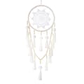 Macrame väggdekoration drömfångare stor naturlig hårboll (pärlor med tofs)