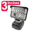 Miniatyrbillede 2 af 5: Led arbejdslys lommelygte elektrisk lommelygte spotlight billygter til 18v li-ion batteriadapter bl1815