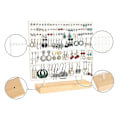 Miniatyrbillede 5 af 5: Øreringsstativ Display Stativ 3-lags Ørestik Holder Smykke Organizer Ørestik Øreringsholder 144 Huller Med Træbase Stativ Display Stativ Til Kvinder Pige