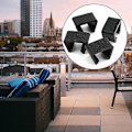 Miniatyrbild 4 av 4: 8 st Wicker Möbelklämmor Plast Rattan Soffa Klämmor Kombination Soffa Justering Anslutningsklämma Fästelement Klämmor Utomhus Uteplats (svart, 6.5*3.8*4.2cm)