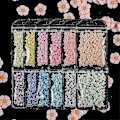 Miniatyrbilde 3 av 5: 1 pakke myk leire fargerik blandet blomsterfyllstoff for DIY UV epoksyharpiksformfyllinger smykkefremstilling DIY neglekunstdekorasjoner