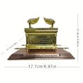 Miniatyrbillede 5 af 5: Replika af pagtens ark, forgyldt med indhold, Arons stav