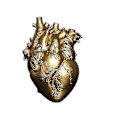Miniatyrbild 4 av 5: Anatomisk hjärtvas, kreativ hjärtvas i harts för modern konstdekor Goldm