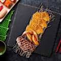 Pikkukuva 2 / 3: 3 kpl ravintolan koriste bambuaita alusta japanilaiseen sushiin, sashimiin ja mereneläviin
