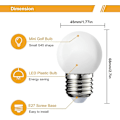 Miniatyrbild 4 av 4: 10-pack E27 G45 LED-lampor - Varmvitt 3000k - 5w G45 - Matt polykarbonatskal - Ej dimbar [energiklass G]
