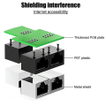 Pikkukuva 2 / 5: 2 kpl sovitinta Rj45 Ethernet Lan -kaapeli 1-2-tie jakaja kaksoisnaarasporttiliitin