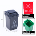 Miniatyrbild 4 av 5: 5 st Miniatyr Sopkorg Leksak Mini Wheelie Bin Dockhus Avfallshållare Miniatyr Sortering Sopkorg Modell