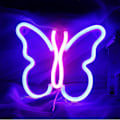 Miniatyrbillede 1 af 5: Butterfly Neon Skilte Lys Til Piger Soveværelse Væg Dekoration, Led Dekorative Lys Batteri Eller Usb P