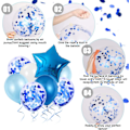 Miniatyrbilde 4 av 5: 9-årsdag ballong for gutt, blå 9-årsdag dekorasjon