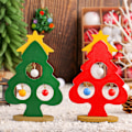 Miniatyrbild 4 av 5: 2-pack Träjulgran för Hemmet Julgran för Skrivbord Konstgjord Julgran DIY Julgran Skrivbord Julgran