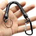 Miniatyrbild 4 av 5: Fiske Lanyard Båt Säker Retractable Coiled Tether Med Karabinhake Spiralfjäder Nyckelkedja För Säkring Tänger Anti-förlorad Stretch Cord Fiske -t
