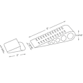 Miniatyrbild 5 av 5: 2-pack Triangulära dörrstoppar i gummi, grå dörrstoppar, väggskydd