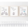Miniatyrbild 5 av 5: Airbrush Baby Elephant Canvas Art Print Heminredning 8\" X 10\" 3 Delar