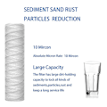 Miniatyrbild 3 av 5: 10 st 10 mikrometer 10 tum X 2,5 tum stränglindat sedimentvattenfilterpatron sedimentfilter