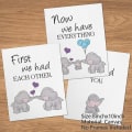 Miniatyrbilde 3 av 5: Airbrush Baby Elephant Canvas Art Print Home Decor 8\" X 10\" 3 deler