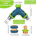 Miniatyrbillede 2 af 5: Havevand Messing Y-slangedeler To-vejs Hane Slangedeler Forbindelsesadapter