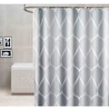 Miniatyrbillede 2 af 5: Grå bruseforhæng i stof, vandtæt design og polyester, hurtigtørrende, vægtet søm, bruseforhæng