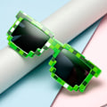 Miniatyrbillede 2 af 4: (2 stk.) 8-Bit Pixel UV-beskyttelse Gamer Solbriller Voksen Børn Party Favør