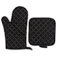 Miniatyrbillede 2 af 5: Ovnhandsker, Premium Varmebestandige Køkkenhandsker Bomuld & Polyester Quiltede Overdimensionerede Vanter, 3 Par