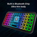 Miniatyrbillede 6 af 6: Mini trådløst Bluetooth-tastatur, farverig baggrundsbelysning, Type-C genopladeligt, til telefoner og tablets, Android, iOS, Windows og Mac