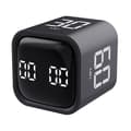 Productivity Cube Timer med gravitationssensor, vändbar LED-display, 4 förinställda tider, dubbla lägen, tidskontroll, studie, svart Black
