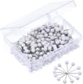 Outus 1/8 Inch Round Head Map Tacks Push Pins, 300 Pieces, White