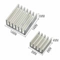 Miniatyrbilde 2 av 3: Kjøleribber Aluminium Raspberry Pi A, B, B+, 2, 3 etc. Silver