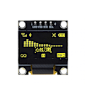 Miniatyrbild 2 av 8: Gul OLED Skärm / Displaymodul 0.96" 4 pins 128X64 Svart