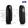 Pikkukuva 3 / 7: Bodycam / Spionkamera / Bröstfickskamera med Magnet 1080P Black