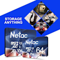 Pikkukuva 4 / 6: Netac P500 A1 64GB Micro SD TF Minneskort 100MB/S Klass 10 Black