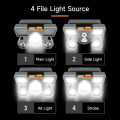 Miniatyrbillede 2 af 3: 5-LED forlygte USB genopladelig B5 Black
