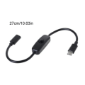 Pikkukuva 2 / 5: Kaapeli on-off-toiminnolla Tyyppi USB C Uros-naaras C Black one size