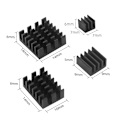 Pikkukuva 2 / 3: 4 st Kylflänsar Aluminium Raspberry Pi 4 Model B Silver Black