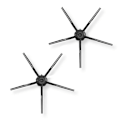 Miniatyrbillede 1 af 4: 2 st Sidoborstar i Silikon Kompatibla med Xiaomi Roborock S50 S51 S55 S6 MAXV S7 S7 Max Sidoborste Black