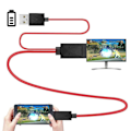 Miniatyrbild 1 av 5: Micro-USB to HDMI Konverterare Kabel 1080P HDTV Android Röd one size