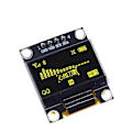 Miniatyrbild 1 av 8: Gul OLED Skärm / Displaymodul 0.96" 4 pins 128X64 Svart