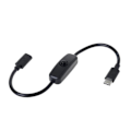 Miniatyrbild 1 av 5: Kabel med On-off Funktion Typ USB C Hane till Hona C Svart one size