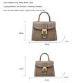 Miniatyrbillede 5 af 5: Ko Læder Stor Kapacitet Hestesko Spænde Crossbody Taske Sadel 21x10x17cm brown