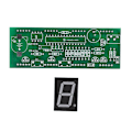 Miniatyrbillede 2 af 8: DIY Elektronisk Ur Kit C51 SCM Proces Lysstyring Stor LED Skærm Komponenter