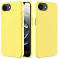 Kompatibelt iPhone 16e-fodral, droppsäkert flytande silikon, mjukt foder, baksida, telefonskydd Yellow