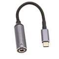 Miniatyrbillede 2 af 8: DC til Type C Kabel 5.5x2.5mm 100W 17.3cm Langt Hun Input Nylon Type C til DC5525 Kabel til Tablet Telefon PC