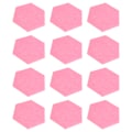 Miniatyrbild 4 av 8: 12 st Ljudabsorptionsskiva Hexagon Självhäftande Akustikpaneler Kilformade Väggar Ljudisolerad Inhägnad Rosa