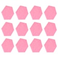 Miniatyrbild 5 av 8: 12 st Ljudabsorptionsskiva Hexagon Självhäftande Akustikpaneler Kilformade Väggar Ljudisolerad Inhägnad Rosa
