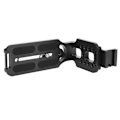 Miniatyrbillede 3 af 8: Universal Metal L-formet Quick Release-plade med Hot Shoe-beslag til hydraulisk kuglehoved SLR-kamera (sort)
