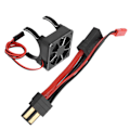 Miniatyrbillede 4 af 8: 540/550 Motor Køleventilator Radiator med Stikkabel Passer til Traxxas RC Bilmodel Sort